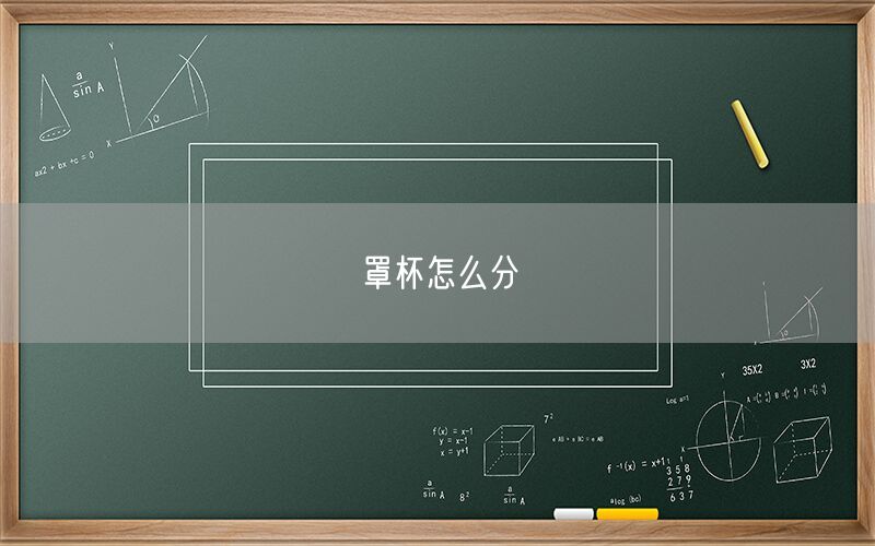 罩杯怎么分
