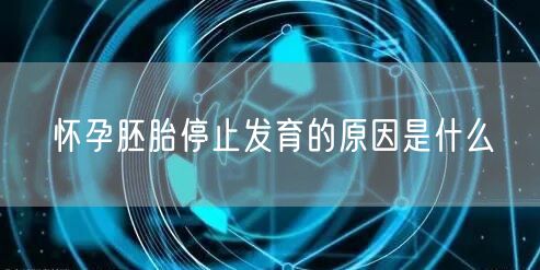 怀孕胚胎停止发育的原因是什么